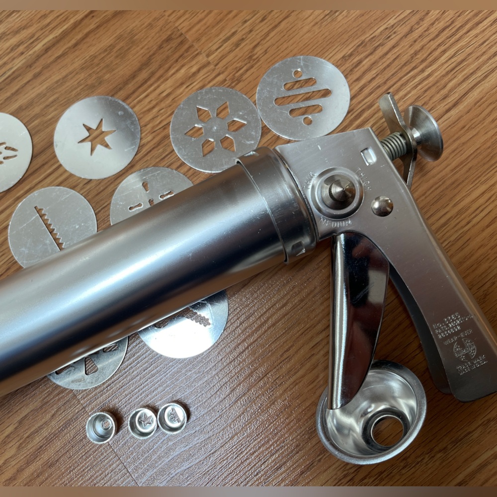 Stainless Steel Cookie Press with Discs